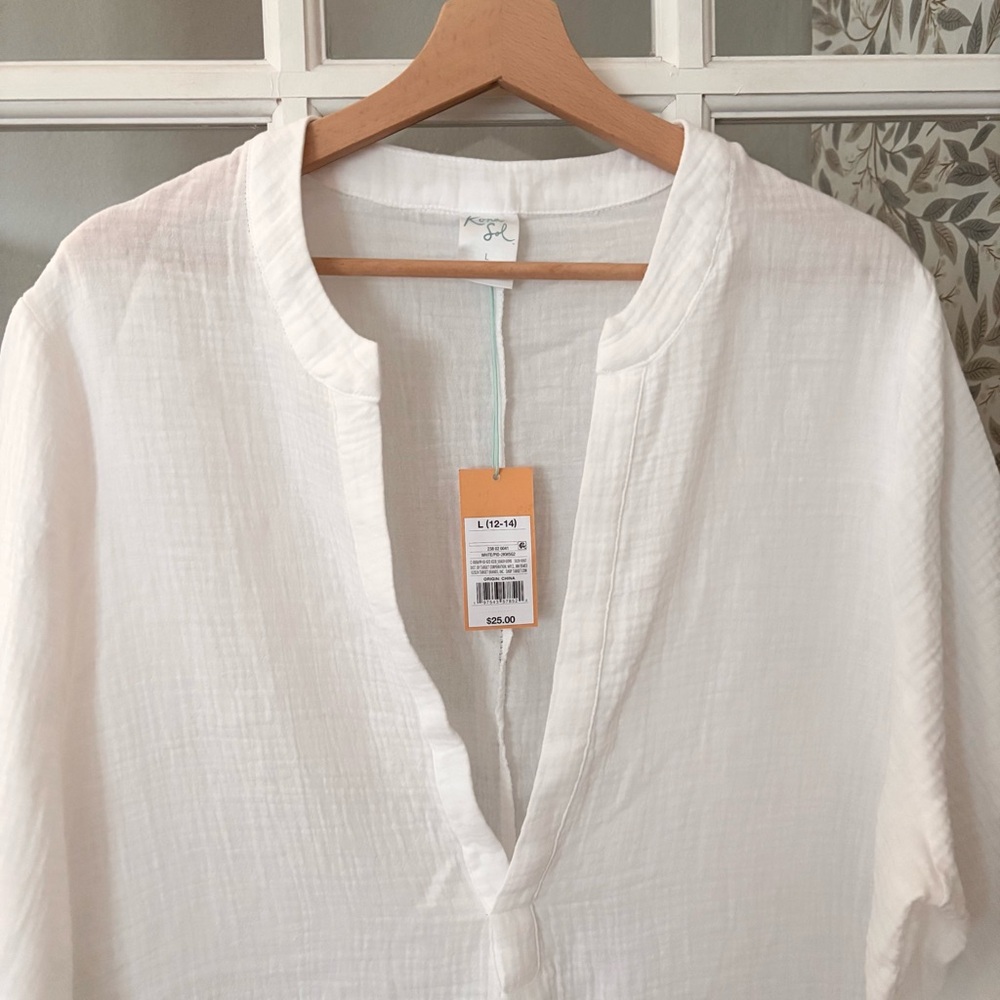 KONA SOL Gauze Pullover Cover-Up Sz L NWT - Picture 5 of 12